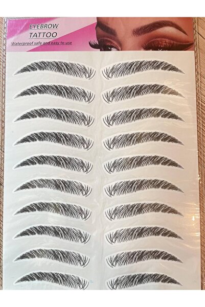 irtihal 2K Siyah Kaş Dövmesi Sticker Kalıcı Suya Dayanıklı Doğal Kaş Dövme