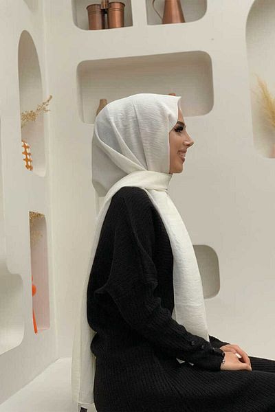 Bym Fashion 2051 Cotton Jazz Shawl Ecru
