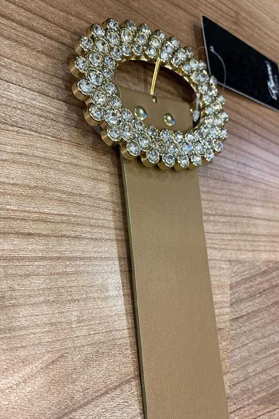 Bym Fashion 9028 Μεγάλη Ζώνη με Κοσμήματα Βιζόν