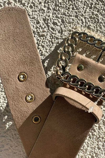 Bym Fashion 9042 Μοντέλο Μπεζ ζώνη