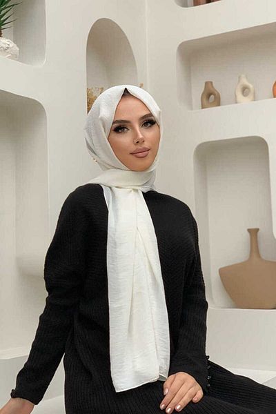 Bym Fashion 2051 Cotton Jazz Shawl Ecru