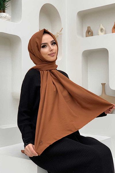 Bym Fashion 2051 Cotton Jazz Shawl Brown