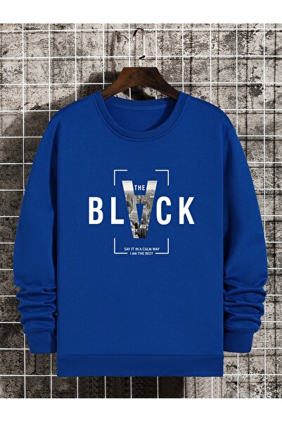 Adrift Pulover cu imprimeu slogan și clădire MAVİRENK