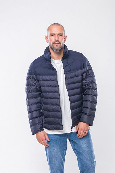 Kevin K237 Men's Navy Blue Slim Puffer Jacket