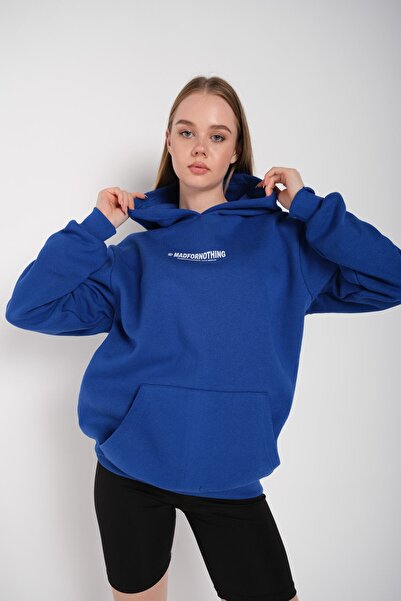 Know Dámská oversize mikina s kapucí Saks Blue Mad For Nothing