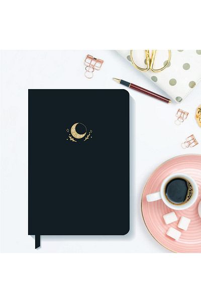AKILLICA Hard Cover Dotted Notebook Dark Navy Blue 13,5x20 Cm