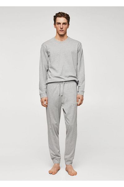 MANGO Man Pyjama-Set aus Baumwolle