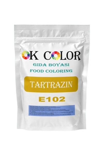 OK Color Tartrazine E102 Tartrazin Sarı Toz Gıda Boyası 500Gr