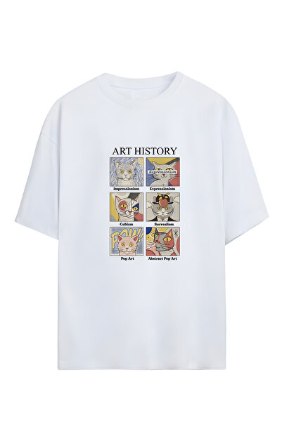 Adrift Istorija umetnosti Dizajnirano unisex Oversize kroj T-shirt