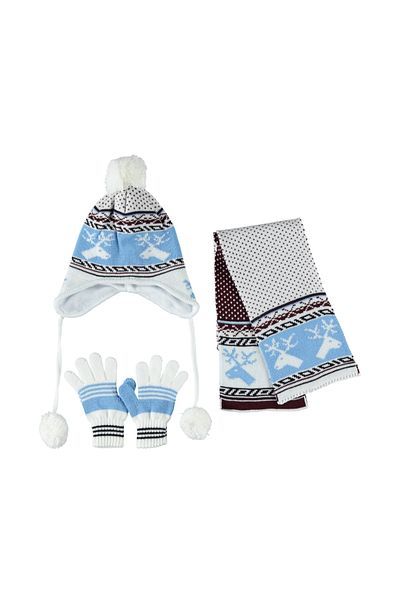 OEM PATTERNED MEN'S WRAP BEEN GLOVES SET 4/8 YEARS OLD