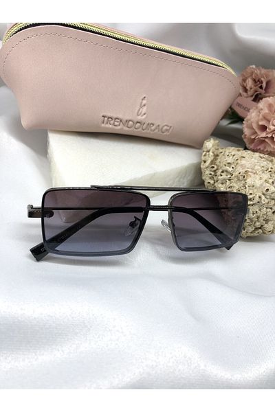 Di Caprio Burch Retro Dark Blue Women's Sunglasses