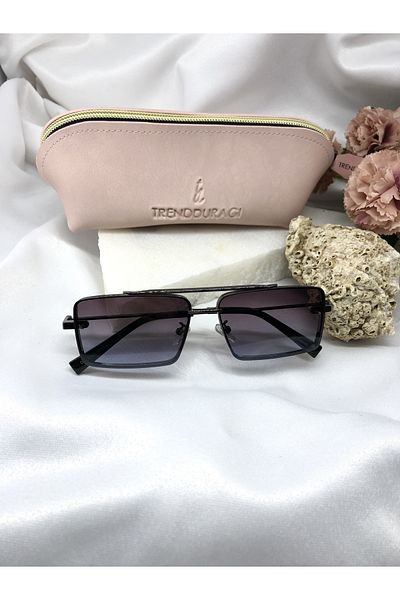 Di Caprio Burch Retro Dark Blue Women's Sunglasses
