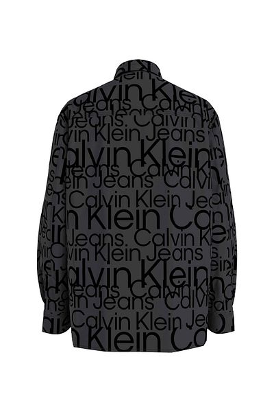 Calvin Klein Printed Black Boy's Shirt Ib0Ib01828Beh
