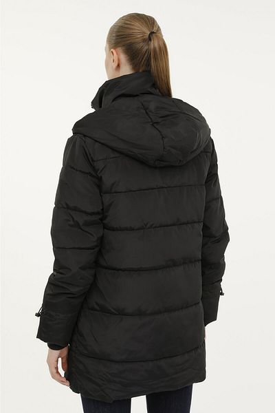 lumberjack W-SN36 KARINA COAT 2PR Μαύρο Γυναικείο Μακρύ Παλτό