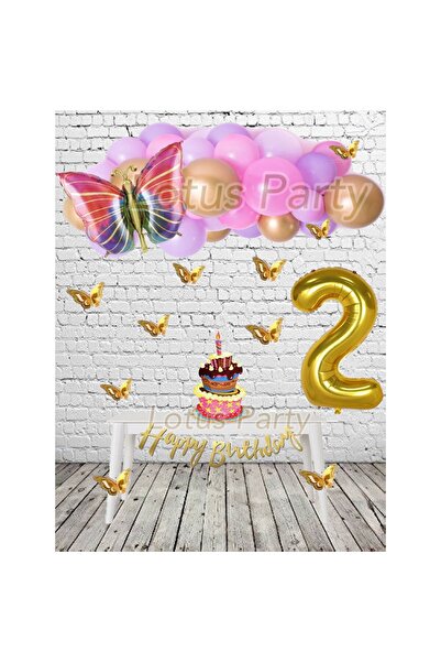 LOTUS PARTY 2 Year Old Multicolored Butterfly Party Set - Colorful Butterfly ...