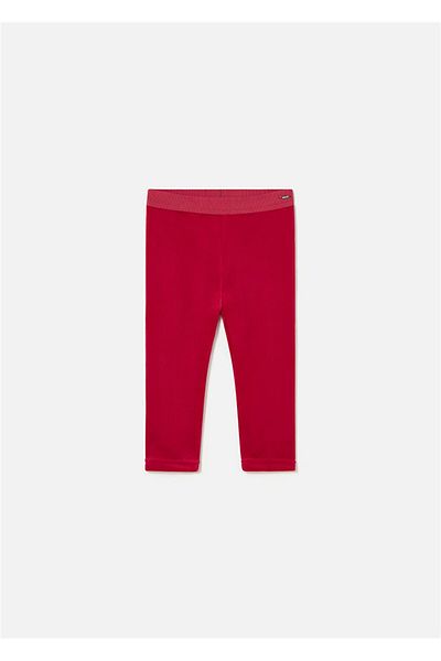 MAYORAL Girl's Velvet Leggings Red 727