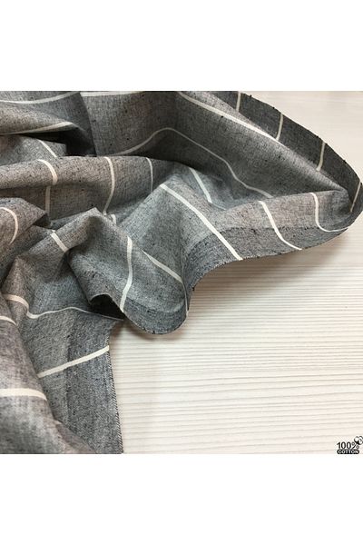 Renk Tekstil Φυσικό λινό ποπλίνα ριγέ μετρητικό ύφασμα