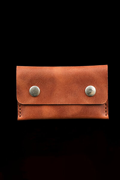 Lost Slope حامل بطاقات جلدي - جلد حقيقي وصناعة يدوية - تصميم بسيط