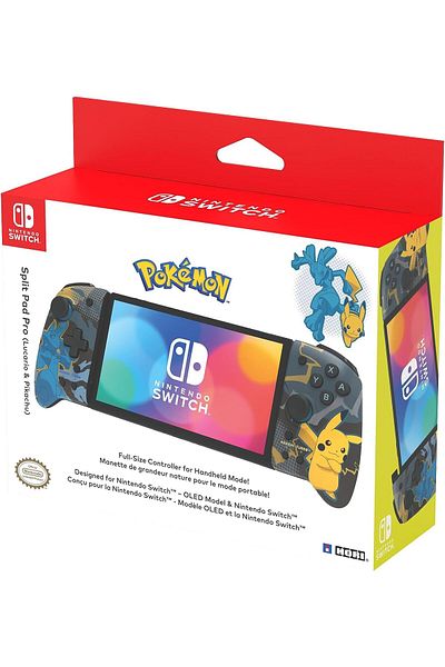 Hori Nintendo Switch Oled - Lucario and Pikachu Split Pad Pro Edition