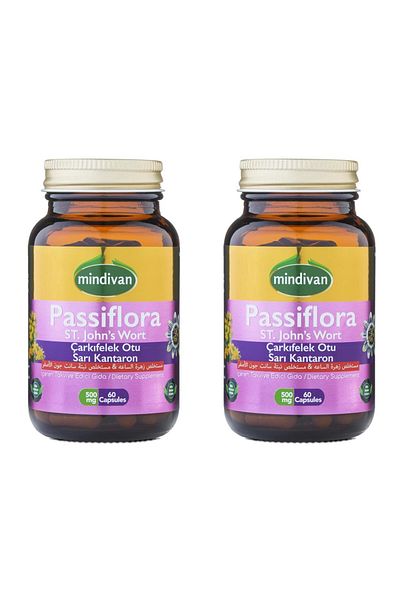 Mindivan Passiflora St. John's Wort Supplement for Relaxation x2 Piece