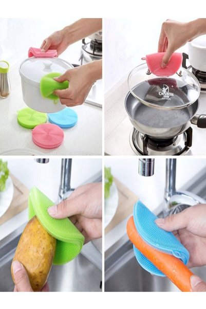 Özasya AVM 6 PCS Silicone Dishwashing Brush Non-Burning