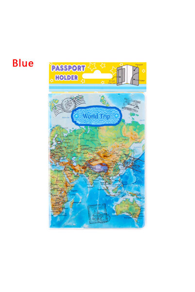 SEGRETO Harita Desenli Universal Şeffaf Pasaport Kılıfı Model Tüm Ülke Pasapo...
