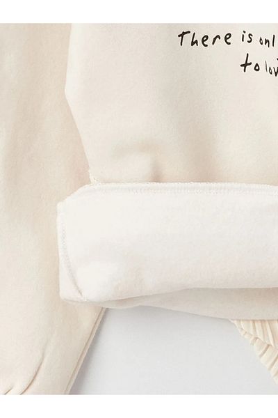 LC Waikiki LCW Kids - Μακρυμάνικο φόρεμα για κορίτσια με στάμπα με λαιμόκοψη