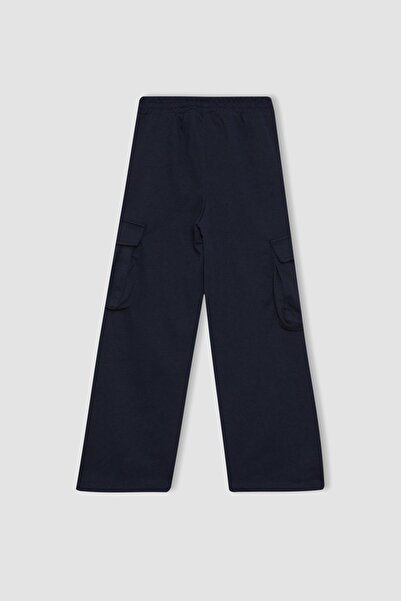 DeFacto Girls' Cargo Fit Wide Leg Sweatpants