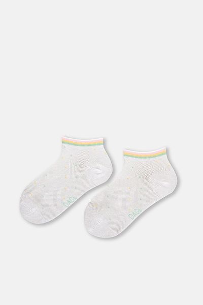 Dagi Weiße gepunktete Socken für Mädchen