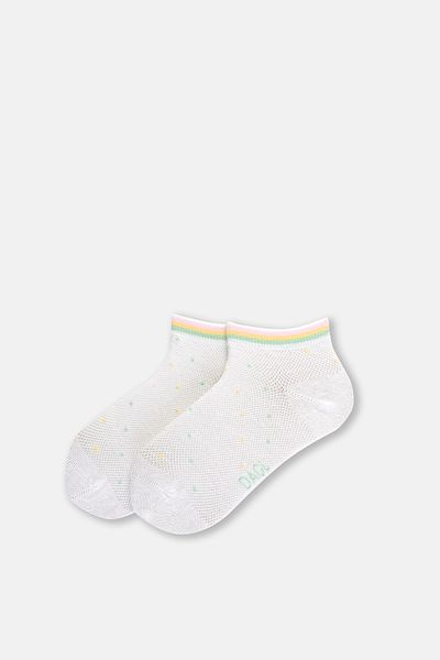 Dagi Weiße gepunktete Socken für Mädchen