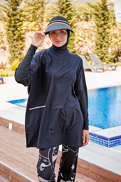 Marina Black Straw Visor Hat 14394