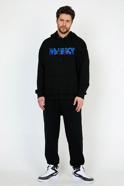 DEEPSENCE Men's Hooded Sweatshirt No Mercy Color Print