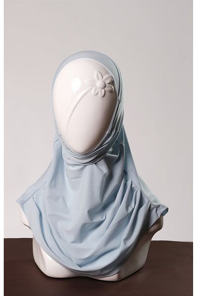 HÜRREM BONE Baby Blue Practical Ready-made Παιδικό Hijab Bonnet Αμμώδες ύφασμα αυτοκόλλητο 78_11