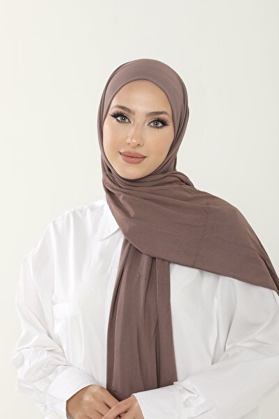 Beyzak Fig Combed Cotton Shawl - Γυναικείο Hijab Jersey Hijab Lycra Shawl