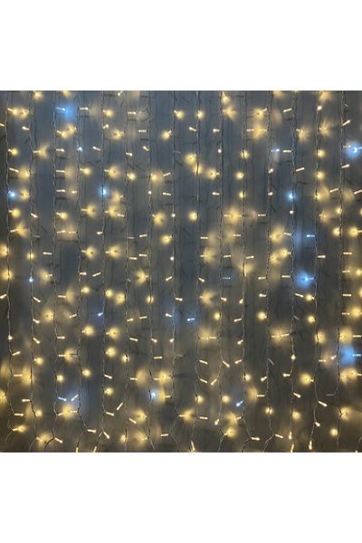 Birleşenler 2x2m Perde Led Işık Ip65 Beyaz Kablo Gün Işığı Beyaz Flaş Dış Mekan Kanopi Ve Yılbaşı Işığı