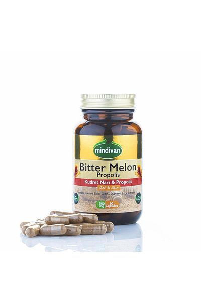 Mindivan Bitter Melon Propolis 500 mg 60 Capsules x3 Piece