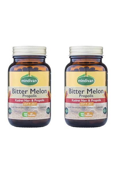 Mindivan Bitter Melon Propolis 500 mg 60 Capsules x2 Piece