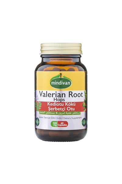 Mindivan Valerian Root Support Restful Sleep 500 mg 60 Capsules