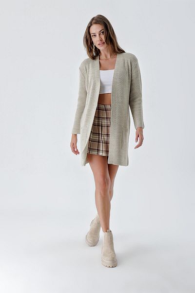CHUBA Women's Thessaloniki Knit Pocket Knitwear Cardigan Beige 24W110