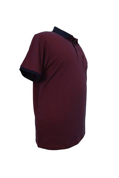 marufshop Μπλουζάκι με γιακά Battal Polo Rugatchi Βαμβακερή τσέπη Interlock
