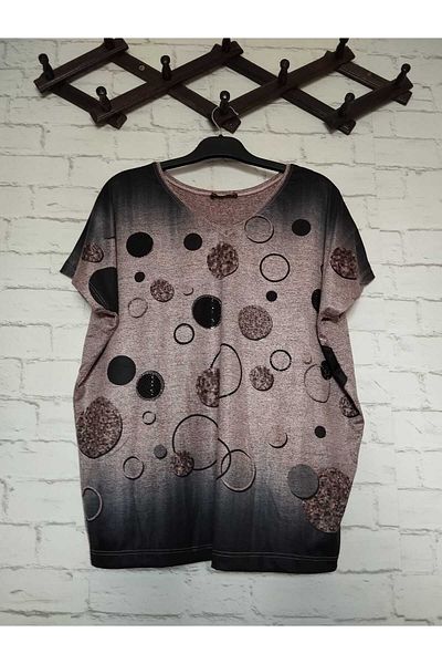 anne moda ankara άνοιξη, κομψό, στάμπα, κοντομάνικο, trend buluz