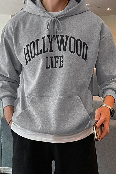 Trend Sizde Φούτερ Unisex Hoolywood Life Printed Oversize