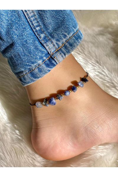 Beykan Anklet Or Bracelet Natural Stone Sodalite