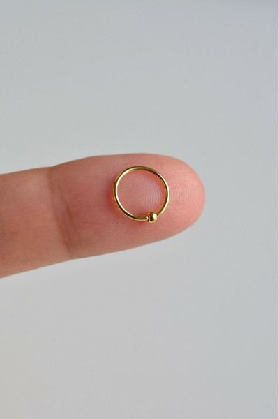 Mens nose top ring stud