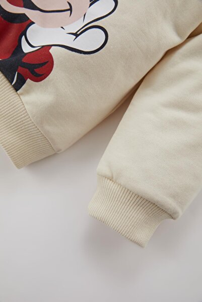 DeFacto Kız Bebek Disney Mickey & Minnie Sweatshirt Fitilli Kaşkorse Tayt 2'li Takım