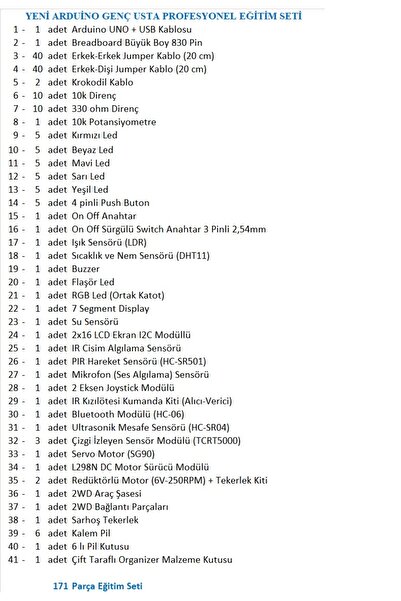 URETMAKER ARDUİNO GENÇ USTA PROFESYONEL EĞİTİM SETİ