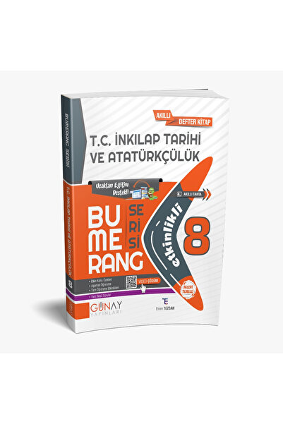 Günay Yayınları 2024 Müf. 8. SINIF BUMERANG T.C. İNKLAP TARİHİ VE ATATÜRKÇÜLÜK