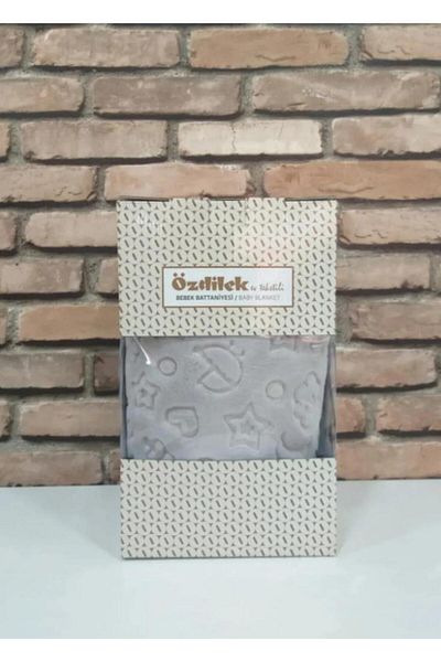 Özdilek Embos Baby Blanket 100 x 120 GRAY