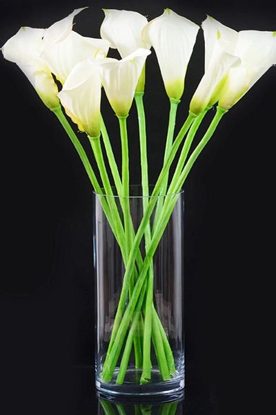 Paşabahçe High 23 cm Wide Cylinder Glass Vase - 9 cm
