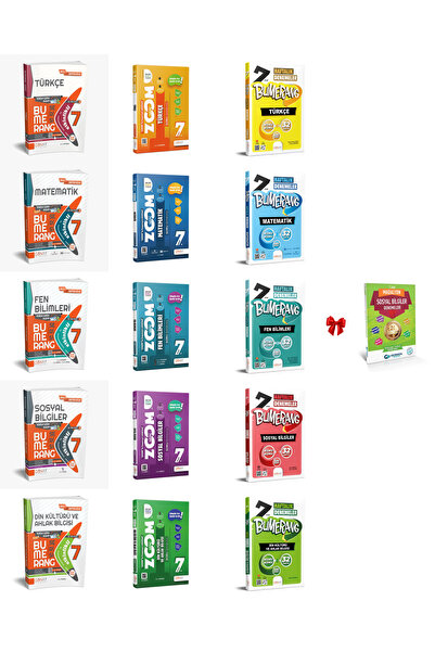 Günay Yayınları 2024 Müf. 7. Sınıf Tüm Dersler Bumerang Etkinlikli Kitap, Zoo...